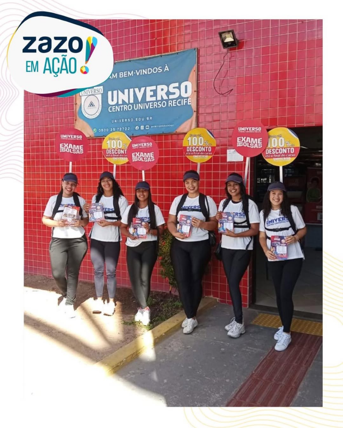 Equipe receptiva ZAZO uniformizada